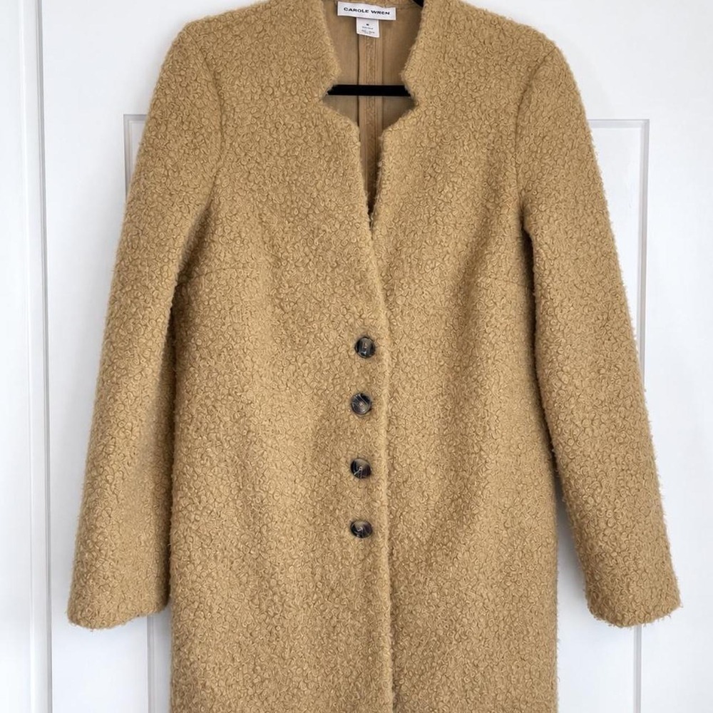 Carole Wren Camel Teddy Coat | Size M